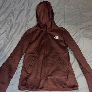 Maroon North Face Zip up